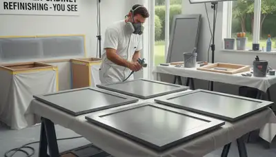 Cabinet painting service in Albany, NY for kitchen and bathroom cabinets by Albany Paint Pros