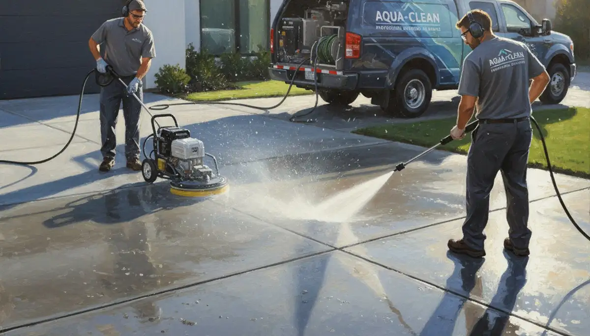 Albany, NY concrete pressure cleaning removes stains and grime from driveways and walkways