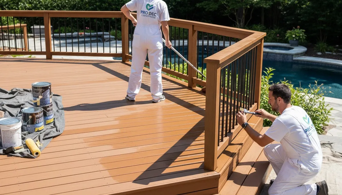 Deck painting service in Albany, NY by Albany Paint Pros for weather-resistant wood protection
