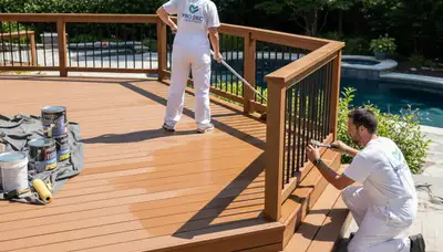 Deck painting service in Albany, NY by Albany Paint Pros for weather-resistant wood protection