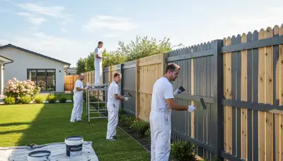 Fence painting project in Albany, NY by Albany Paint Pros for weather-resistant exterior protection