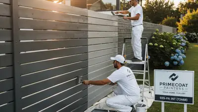 Fence painting in Albany, NY by Albany Paint Pros for weather-resistant exterior protection