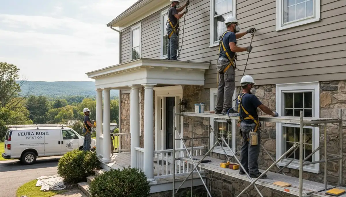 Albany, NY painters completing a professional interior painting project