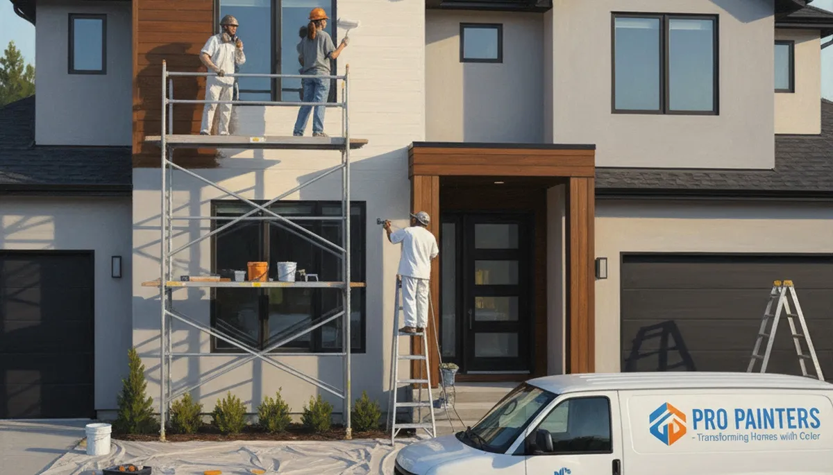 House painting crew in Albany, NY applying interior and exterior paint for durable home protection
