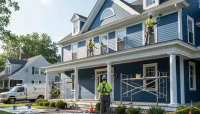 Painting crew in Albany, NY providing residential and commercial painting services